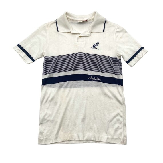 Sweat-shirt Vintage Australian Alpina Avec Zip - Blanc Et Bleu, Taille 48 Homme, Occasion Très Bon état