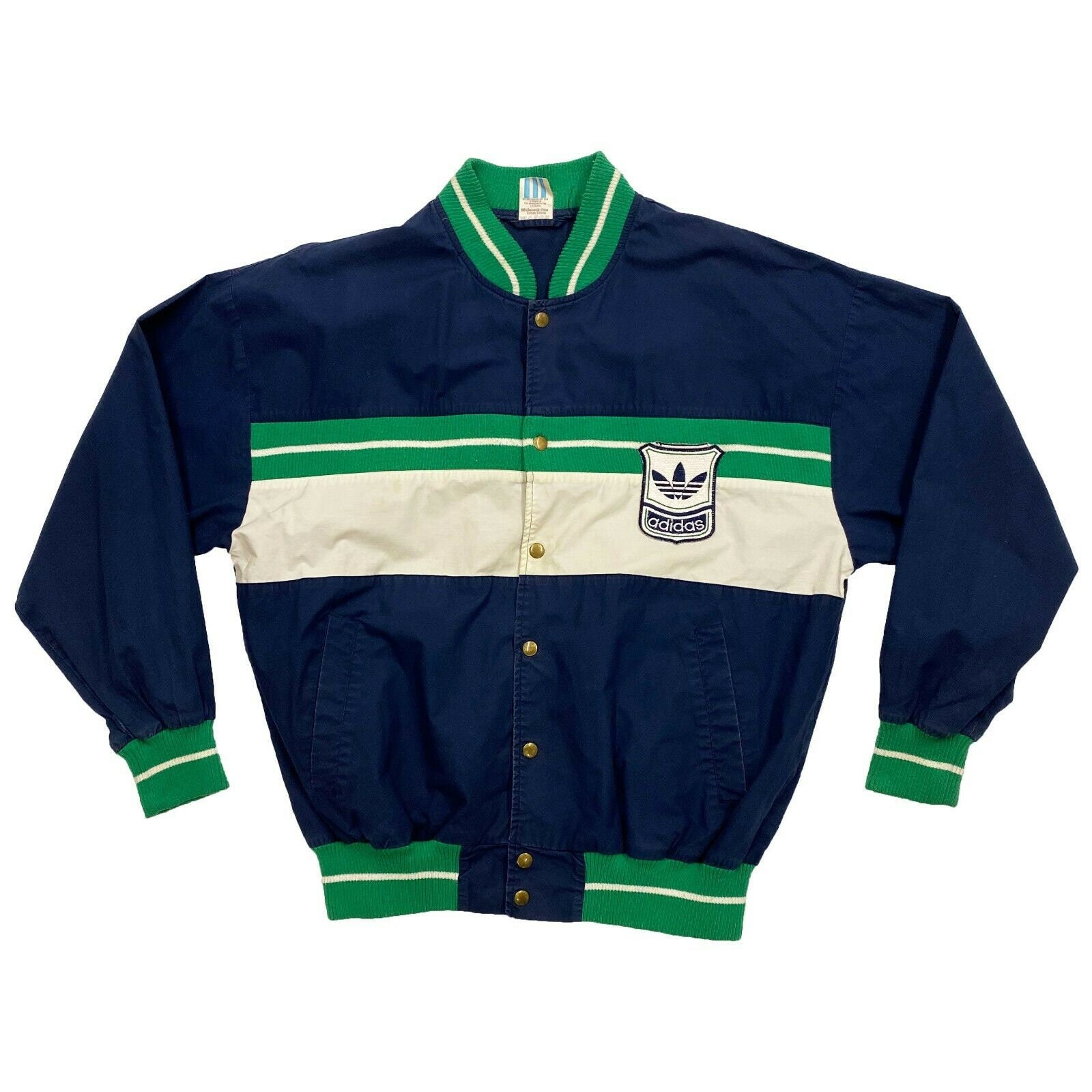 Image of Adidas Originals Bomber Track Jacket | Vintage 90S Sports Street Wear Blue Vtg