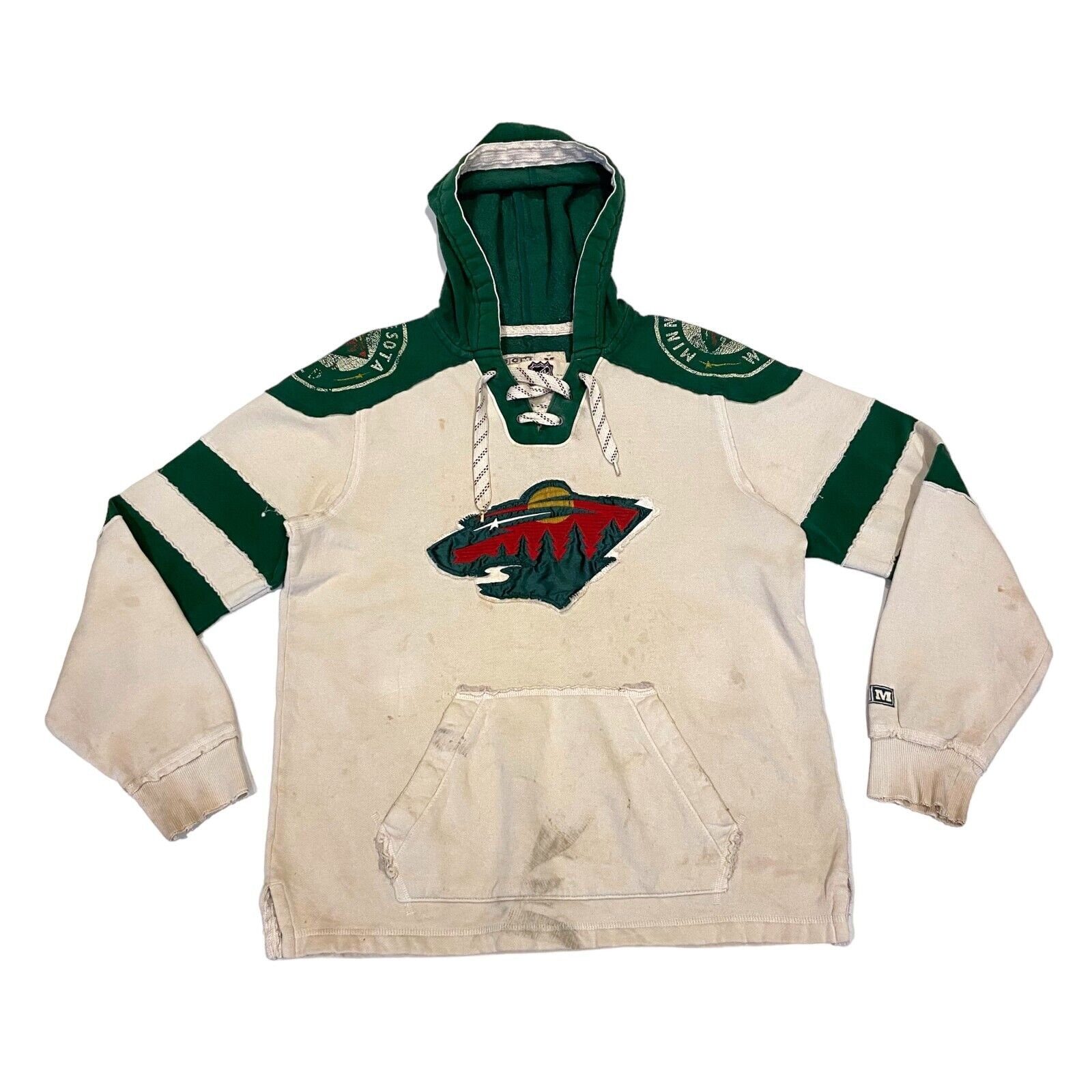 Vintage NHL (Lee) - Minnesota Wild Embroidered V-Neck Sweatshirt 1990s X-Large