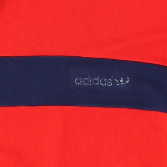 Adidas Originals Mens Red Navy Tshirt | Vintage 8… - image 2