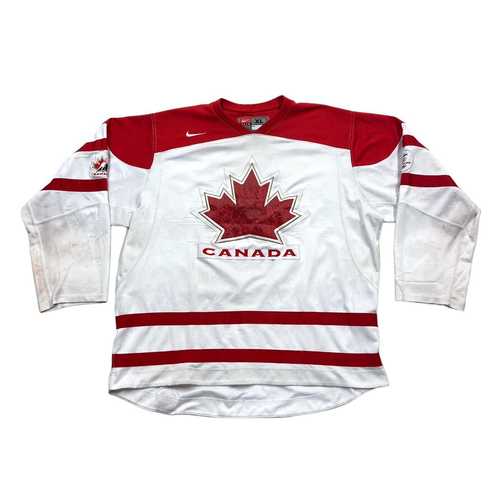 Nike Team Canada 2010 Vancouver Olympic Ice Hockey Shirt Jersey Red  Stitched