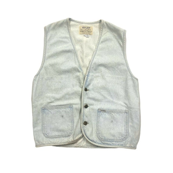 Guess Jeans Denim Waistcoat Vintage 90s 
