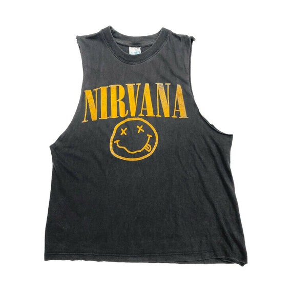 Nirvana Smiley Face Logo Vest | Vintage 90s USA Gr