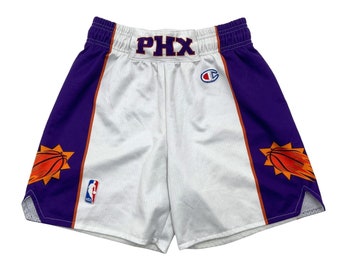 Short de basketball Phoenix Suns Champion pour enfant | Vêtements de sport NBA vintage blancs VTG