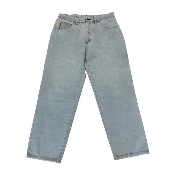 Armani Jeans Slightly Tapered Denim Trousers | Vintage High End Designer Blue