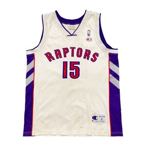 Vintage 90s Champion Toronto Raptors Jersey Vince Carter #15 NBA Promo Tee  M