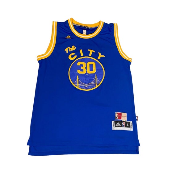 Adidas Golden State Warriors No. 30 Stephen Curry Jersey Mens Size Large  White