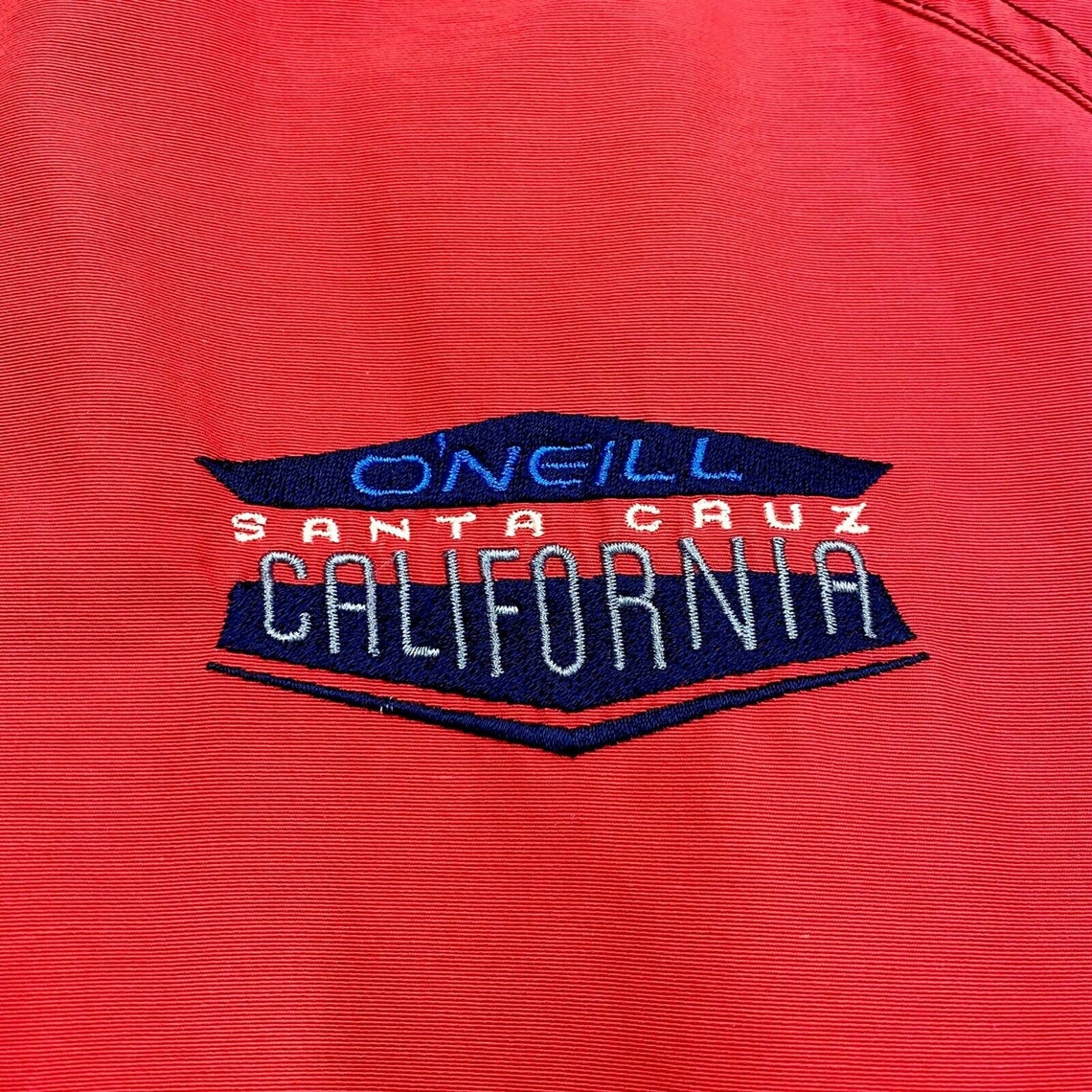 ONeill Santa Cruz California Quilted Hood Jacket Vintage 90s Etsy