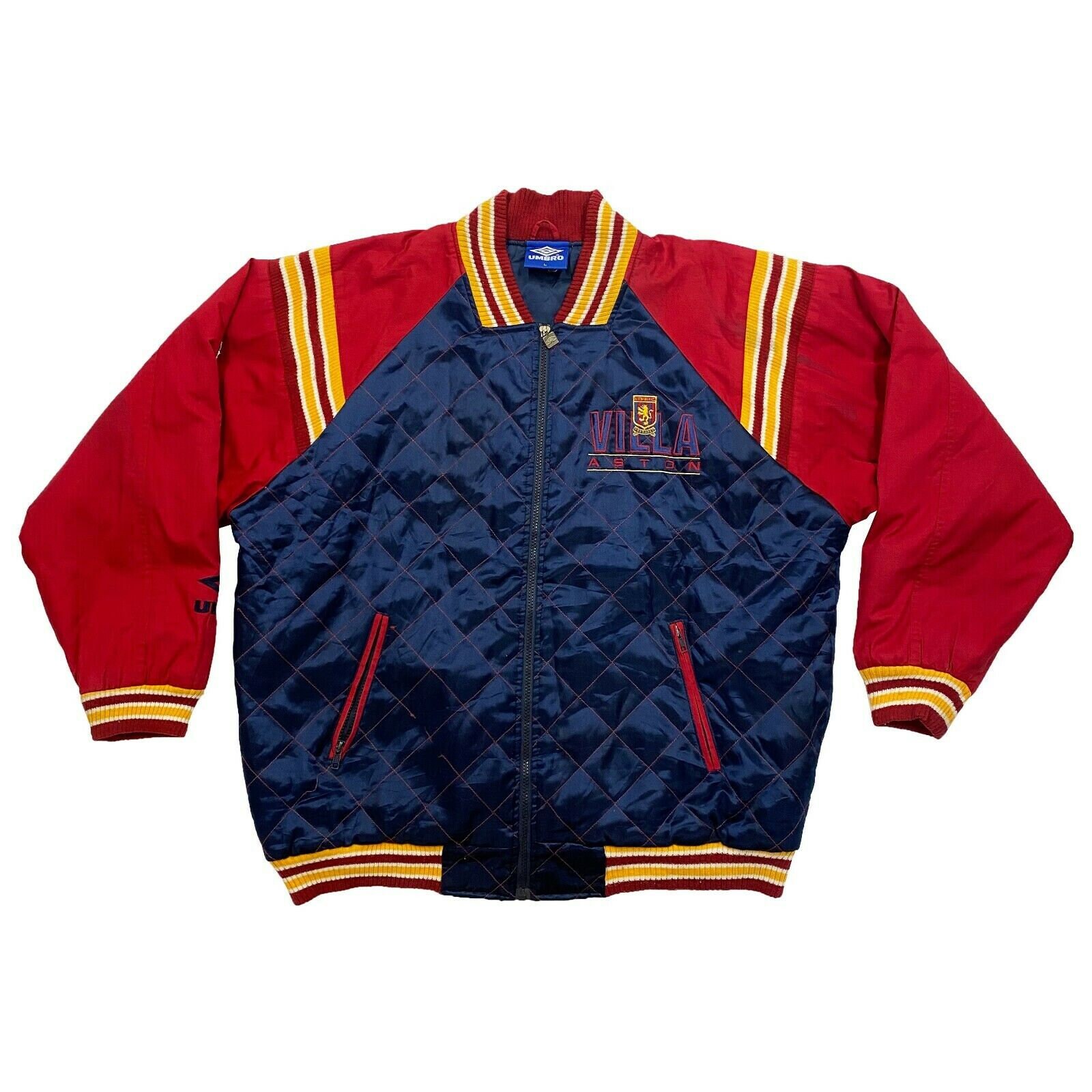 Image of Aston Villa Padded Umbro Jacket | Vintage 90S Sportswear Premier League Football