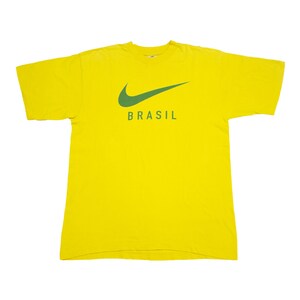 Nike Brasil Tshirt Vintage 90s Brazil Football Team Swoosh - Etsy