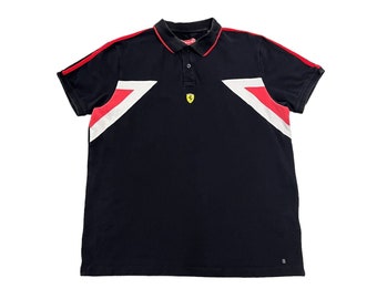 Scuderia Ferrari Polo Shirt | Vintage Formula One Motorsports Cars Racing Black