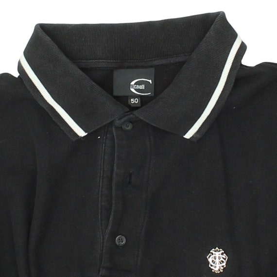 Just Cavalli Mens Black Short Sleeved Polo Shirt … - image 3