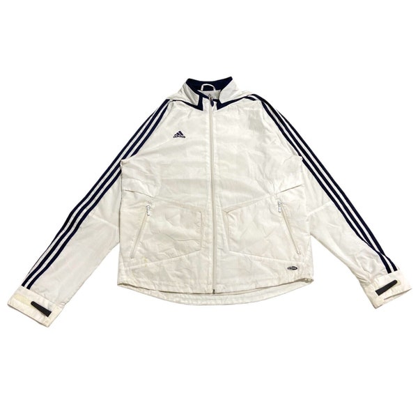 Adidas Clima365 Tracksuit Top Jacket | Vintage Y2K Sportswear White Large VTG