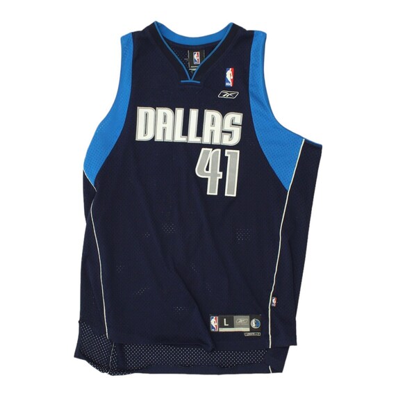 Dallas Mavericks Dirk Nowitzki Mens Blue Reebok J… - image 1