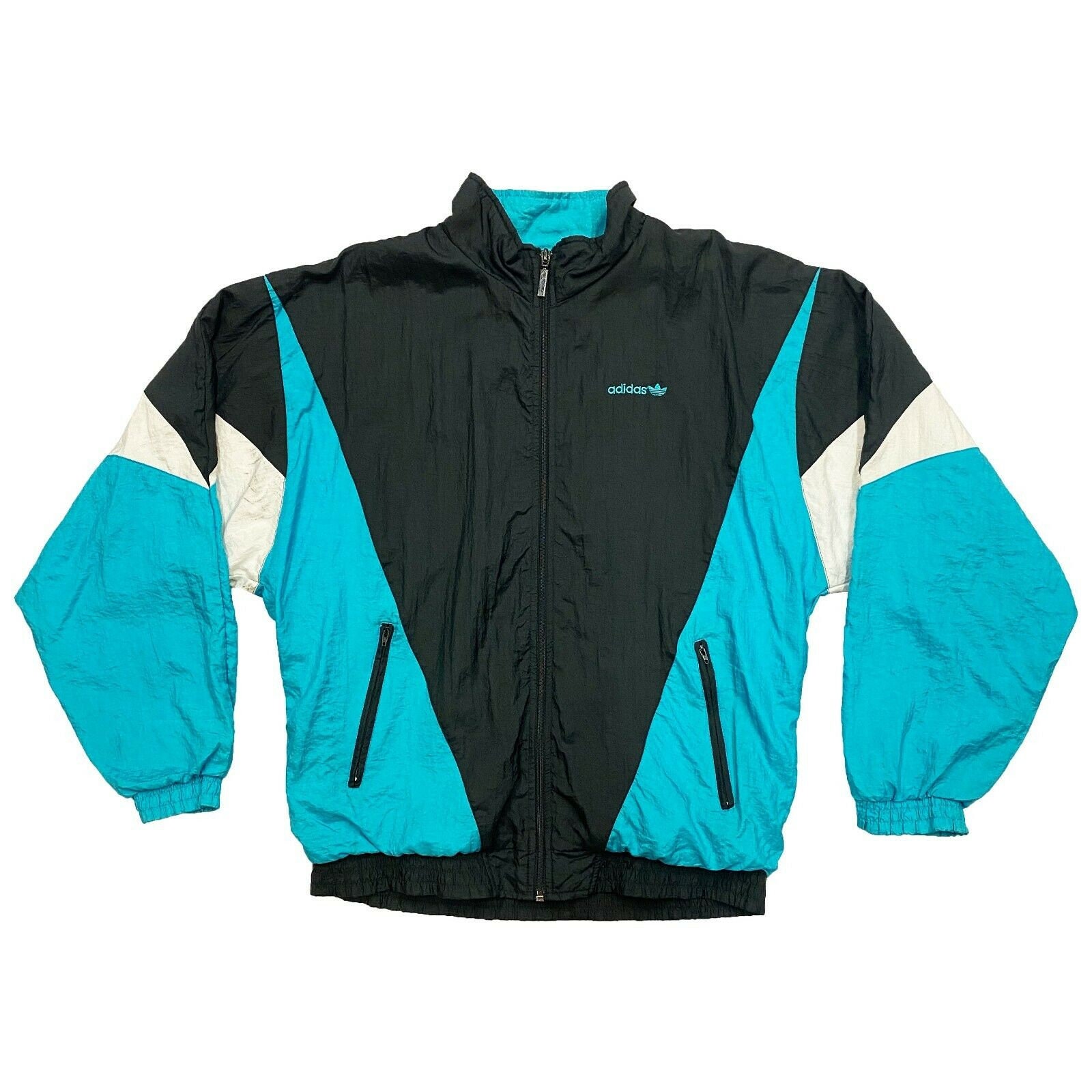 Image of Adidas Originals Tracksuit Top | Vintage 90S Retro Sports Brand Jacket Black Vtg