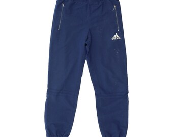 Adidas Uomo Blu Navy Pantaloni della tuta/Pantaloni sportivi vintage VTG