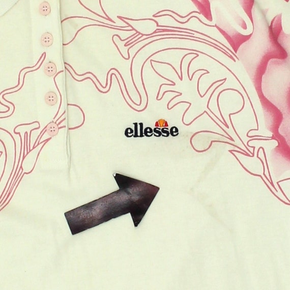 Ellesse Womens Off White Short Sleeve Polo Shirt … - image 3