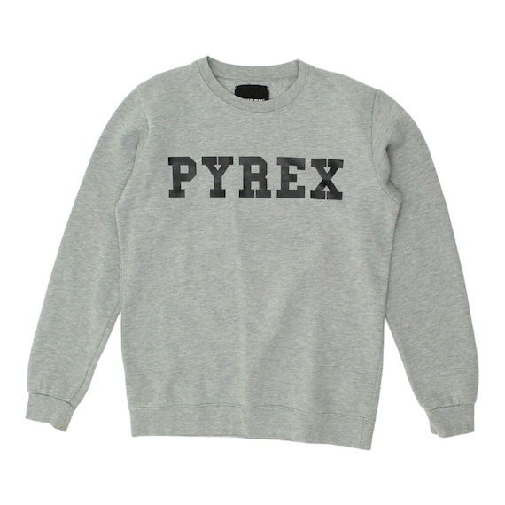 Pyrex Vision Spell Out Logo Mens Grey Sweatshirt … - image 1