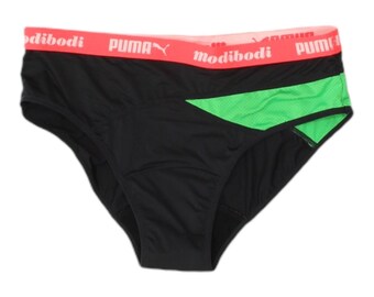 Puma Modibodi Mens Black Swimming Briefs | Vintage Y Front Sports Swimwear VTG
