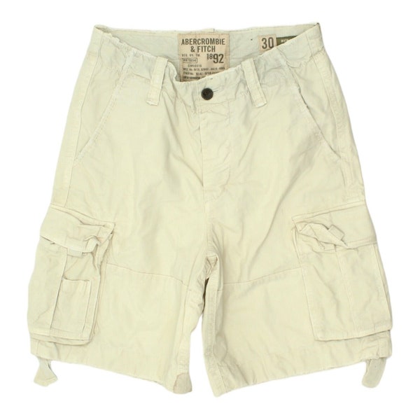 Abercrombie & Fitch Mens Beige Cargo Shorts | Vintage Designer VTG