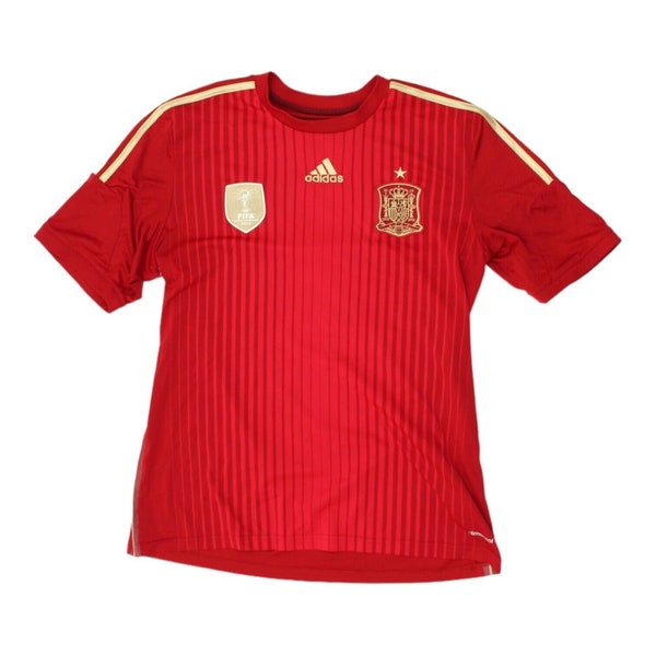 Spanien Nationalmannschaft 2014 Adidas Herren Rotes Heimtrikot | Fußball Sportbekleidung VTG