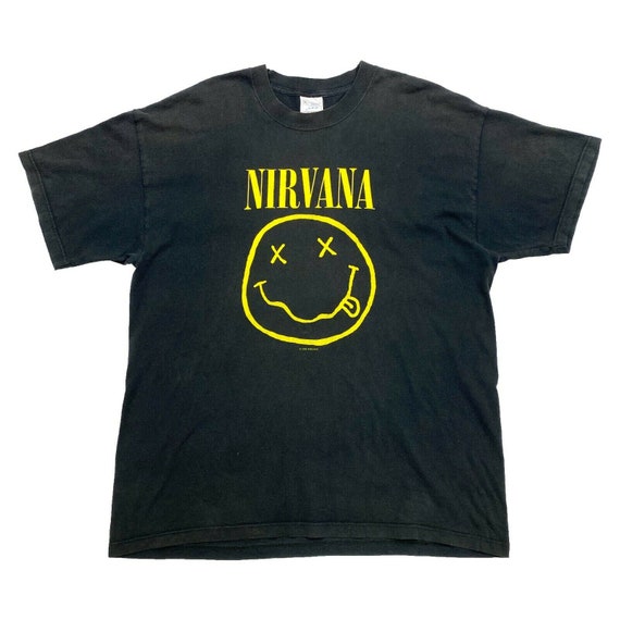 Nirvana Smiley Face Flower Sniffin Tshirt | Vintag