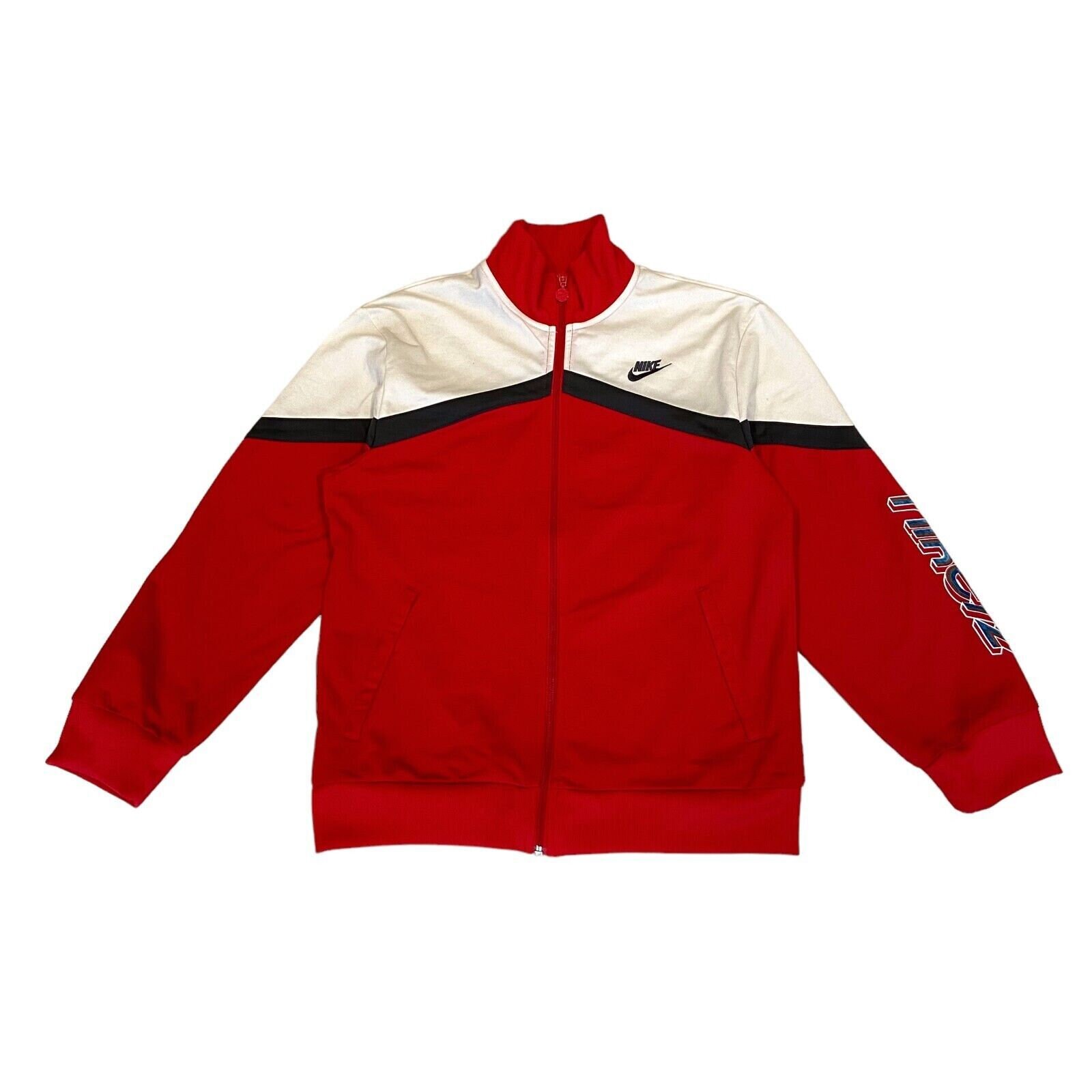 Nike red and black jacket deals