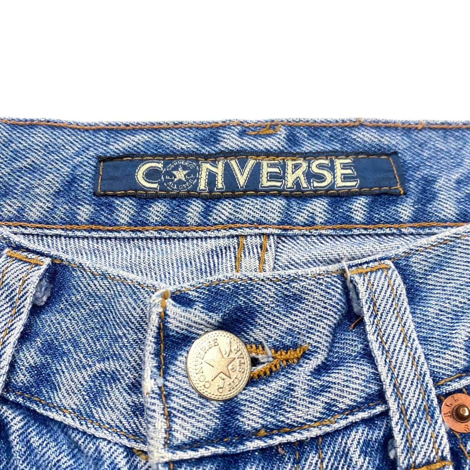 Converse All Star Jeans Vintage 90s Retro Blue Denim | Etsy