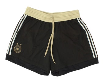 Germany 2011 Adidas Womens Black Away Shorts | Vintage Football Sportswear