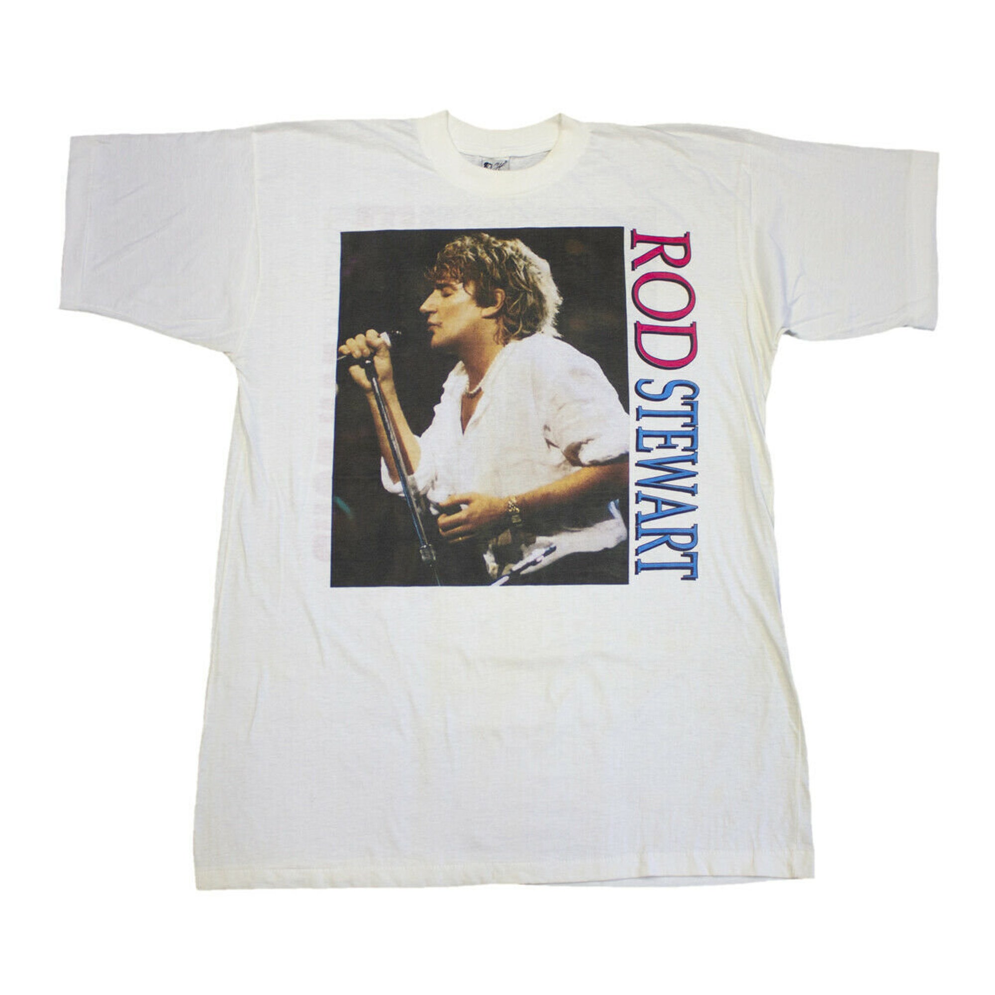 Discover Maglietta T-Shirt Stampa Su 2 Lati Rod Stewart Per Uomo Donna Bambini - Rod Stewart European Tour 1995