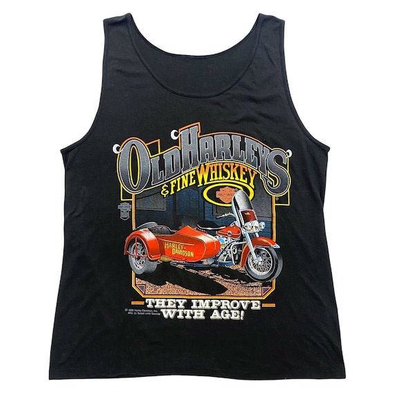 Harley Davidson Old Harleys & Fine Whiskey Vest |… - image 1