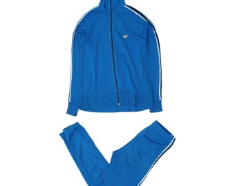 Ennerre Heren blauw 2-delig trainingspak boven- en onderkant | Vintage jaren '80 sportkleding VTG