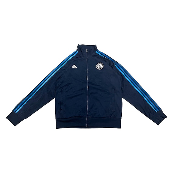 Chelsea FC Adidas Track Jacket Vintage Football Sportswear Navy