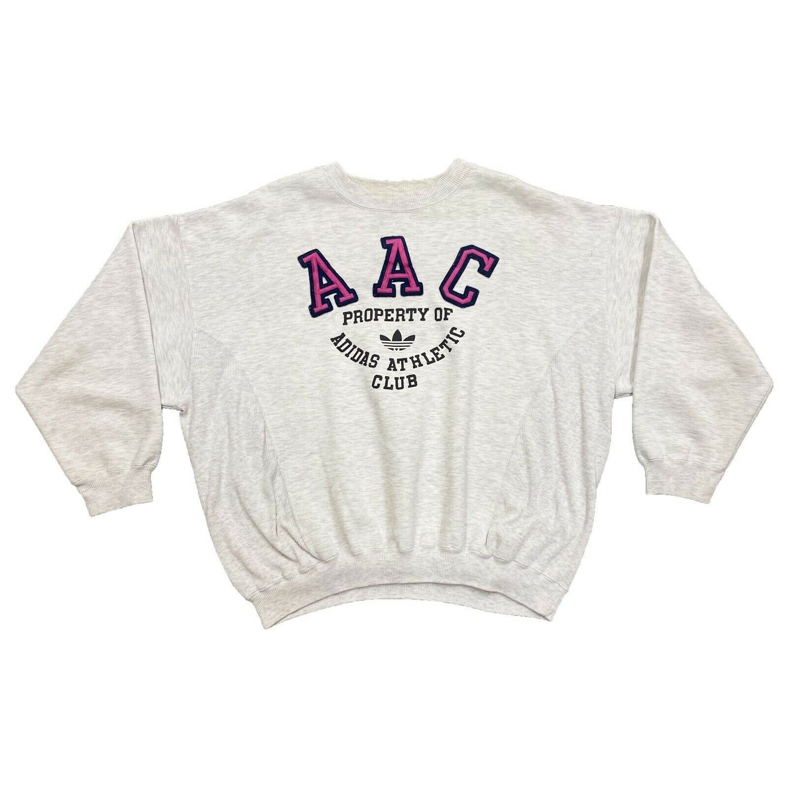 Image of Adidas Athletic Club Sweatshirt | Vintage 90S Retro Sportswear Jumper Grey Vtg