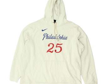 Philadelphia Ben Simmons Herren Weißer Pullover Nike Hoodie | NBA Basketball VTG