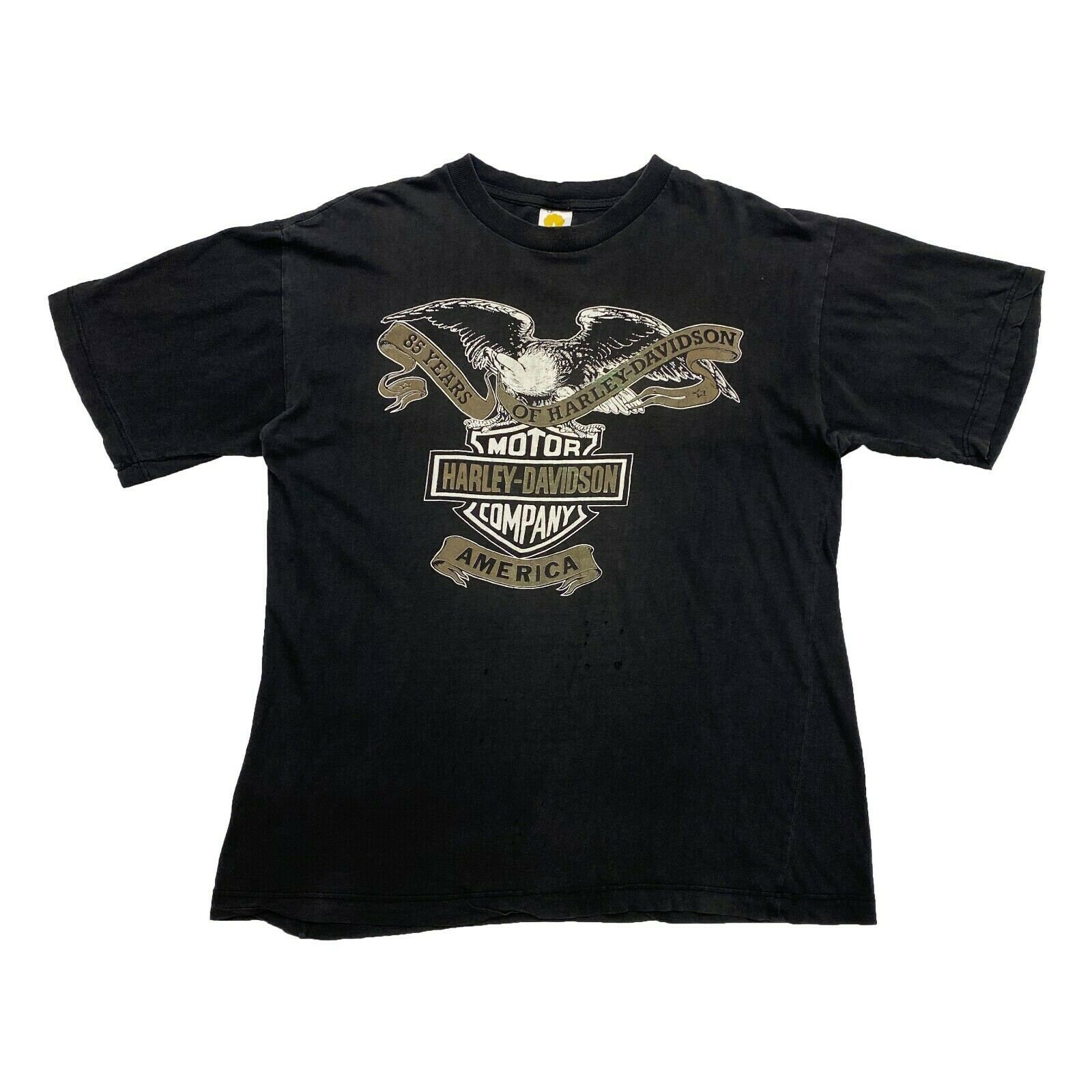 Image of 85 Years Of Harley Davidson America Tshirt | Vintage 80S Biker Motorcycles Vtg