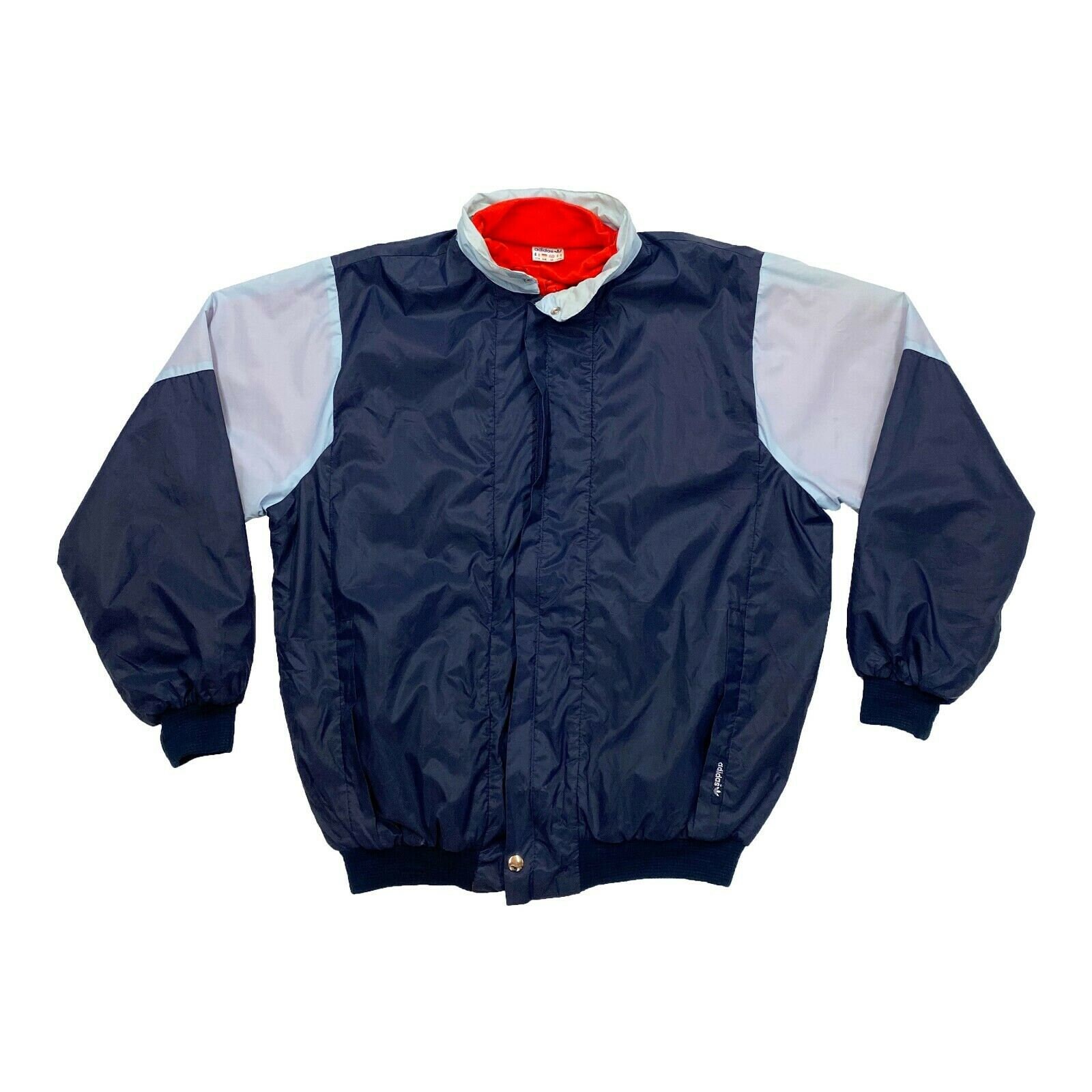 Image of Adidas Lined Rain Jacket | Vintage 80S Sports Active Wear Blue Waterproof Vtg