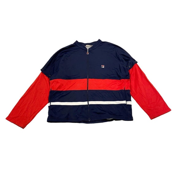 Fila Soft Shell Detachable Sleeves Tracksuit Top … - image 1