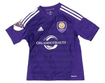 Orlando City 2014 Adidas Boys Purple Home Shirt | MLS Kids Sportswear VTG