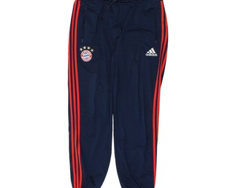 Bayern Munich 2014 Adidas Mens Navy Tracksuit Bottoms | Football Sportswear VTG