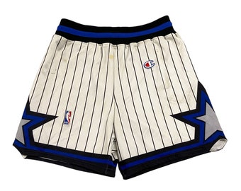 Short de basket Orlando Magic Champion | vintage années 90 NBA Sportswear Blanc VTG