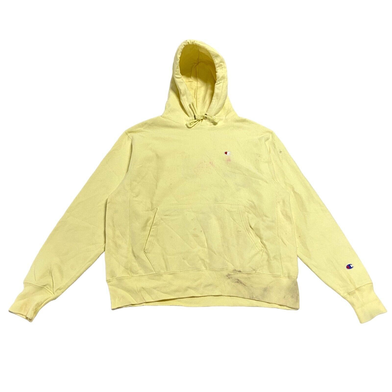 Pale yellow champion hoodie new arrivals