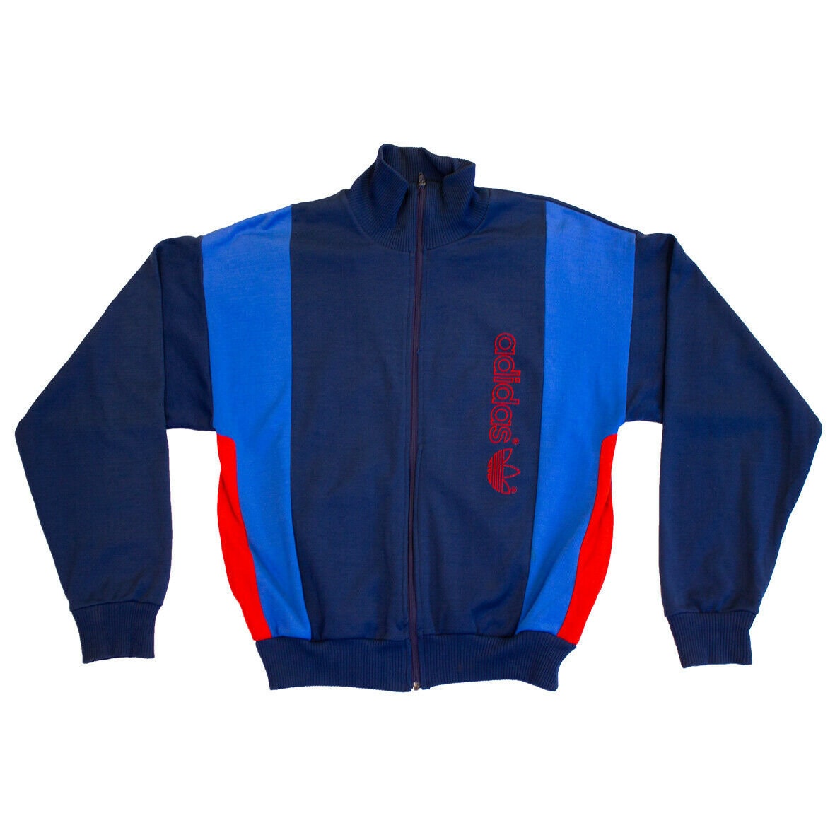 Image of Adidas Originals Track Jacket | Vintage 80S Tracksuit Top Sportswear Blue Vtg