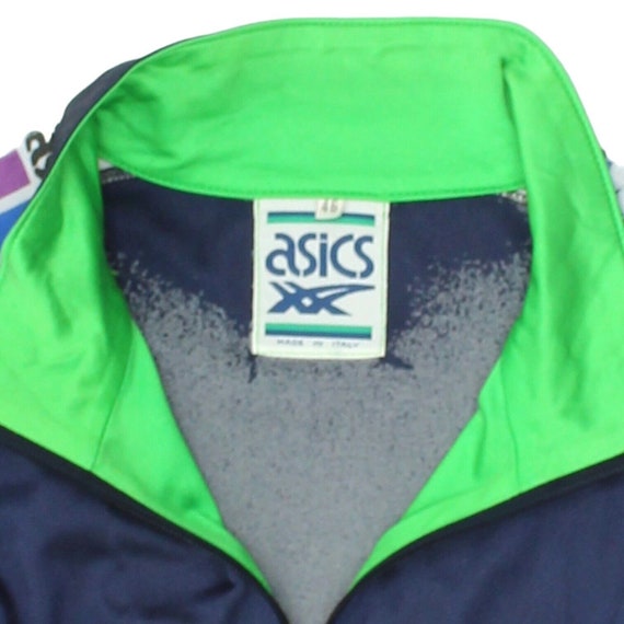 Asics Soft Shell Tracksuit Top Jacket Vintage 90s Sportswear Navy