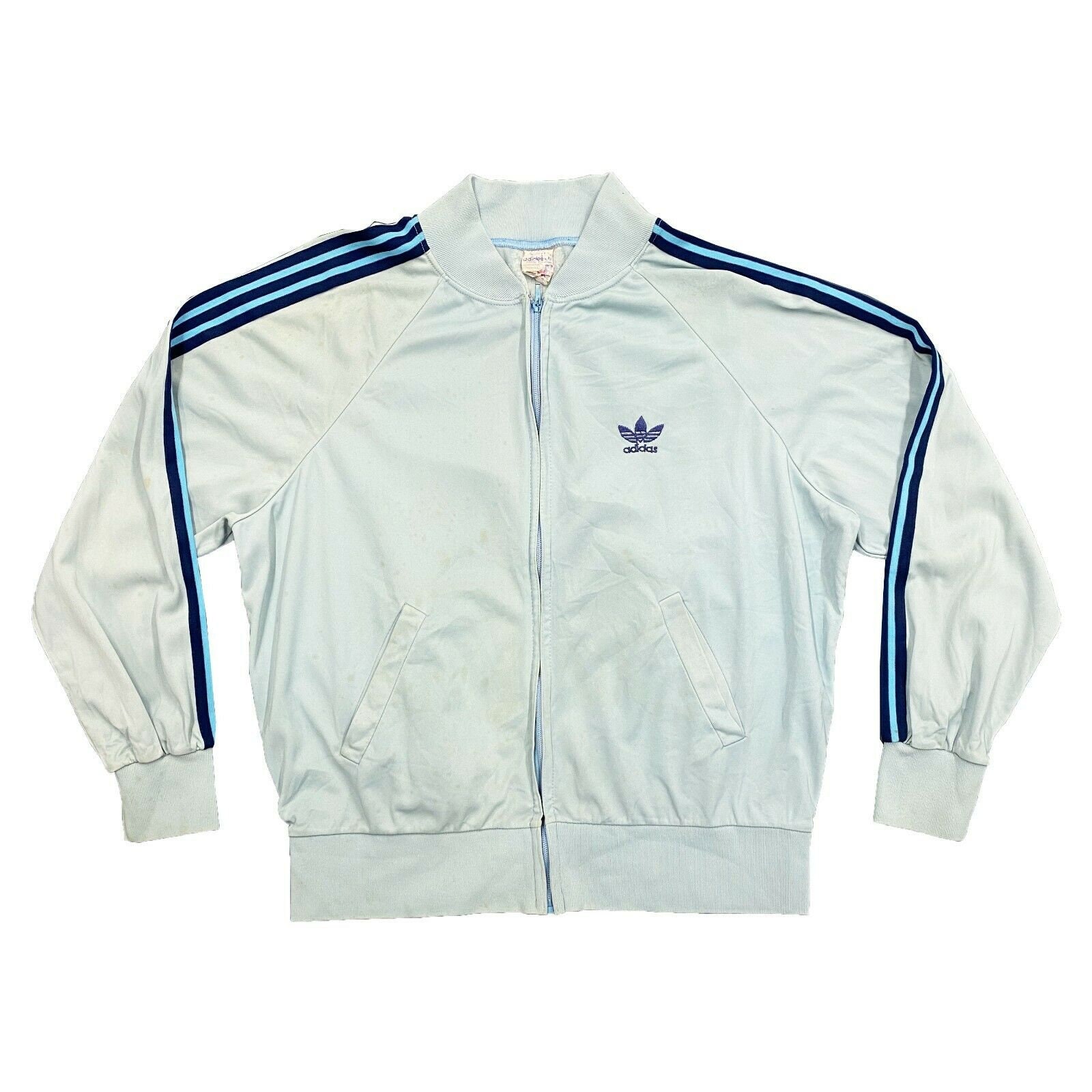 Image of Adidas Originals Atp Tennis Track Jacket | Vintage 80S Retro Sportswear Blue Vtg