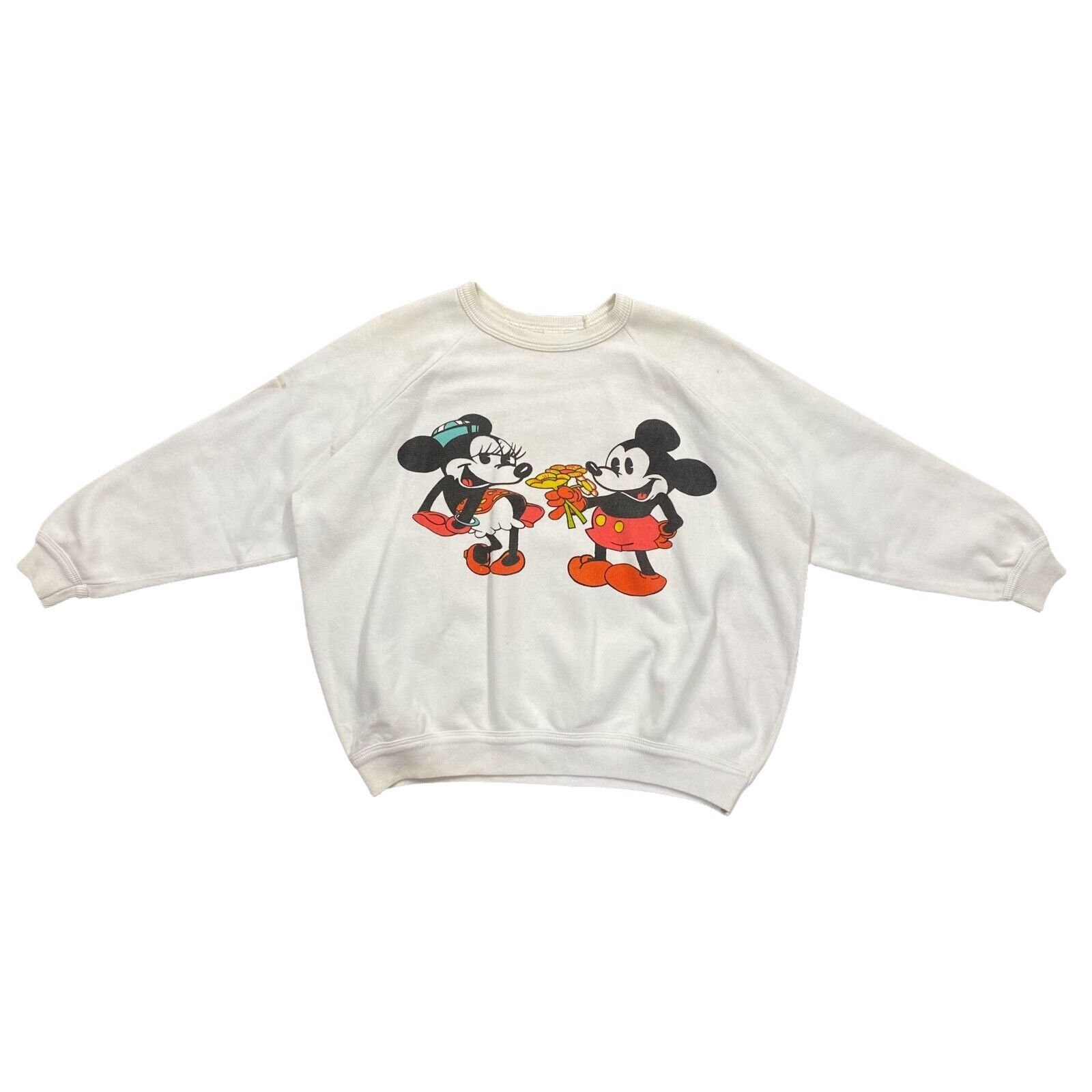 White Mickey Sweatshirt - Etsy