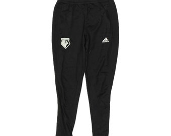 Watford FC Adidas Boys Black Tracksuit Bottoms | Kids Football Sportswear