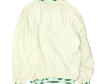 Fred Perry Sportswear Mens White Bomber Jacket | Vintage 90s Designer VTG