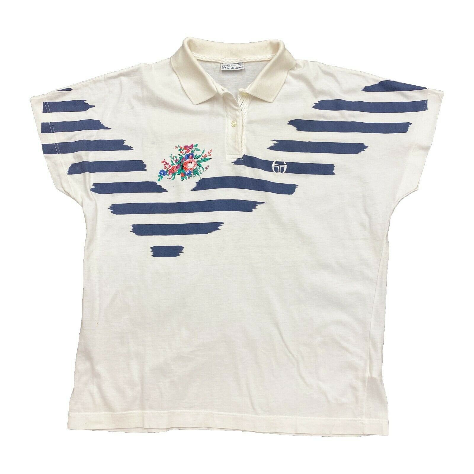 Image of Sergio Tacchini Womens Polo Shirt | Vintage S Designer Tennis Sportswear Vtg