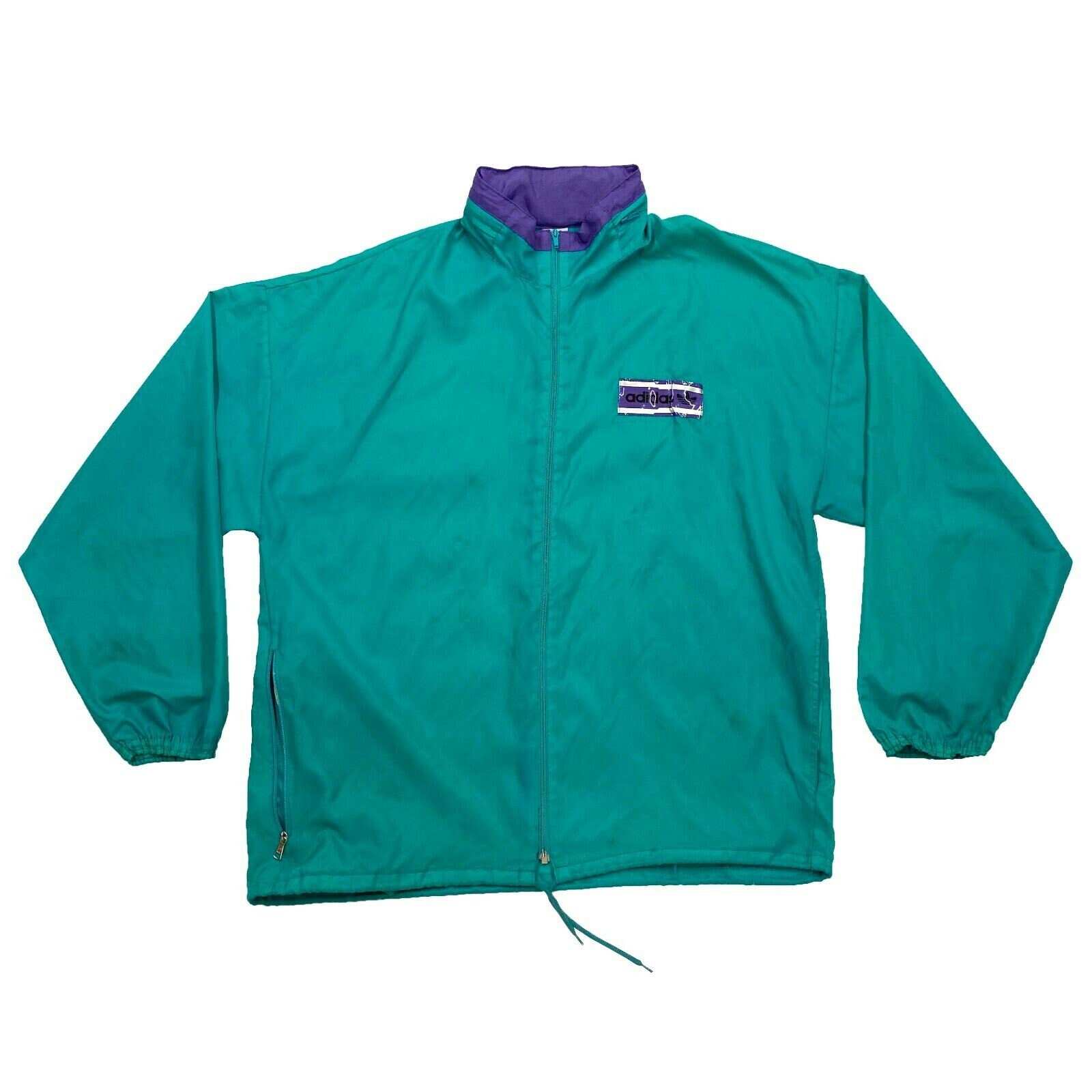 Image of Adidas Originals Windbreaker Jacket | Vintage 90S Retro Sports Coat Green Vtg
